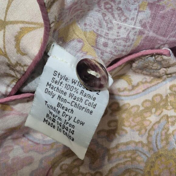 Johnny Was Marseille Garden Resort Shirt Mix Print Collar Button Up Blouse Small - Picture 6 of 8